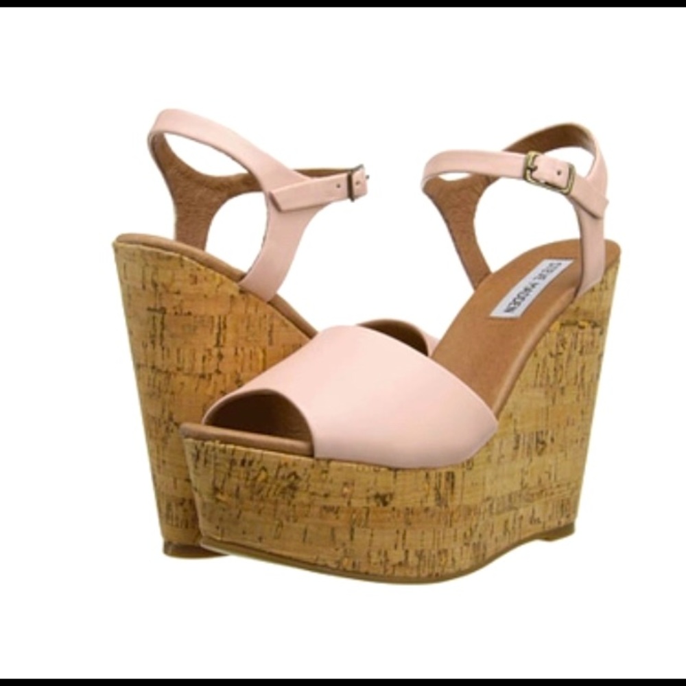 steve madden korky wedge sandal dusty sz 10 new
